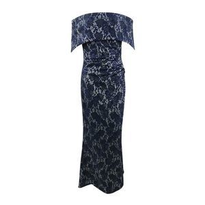Vince Camuto Women’s Sequin & Lace Gown (6, Navy)